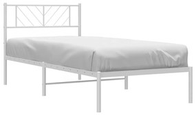 Estrutura de cama sem colchão com cabeceira 75x190 cm branco