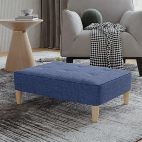 vidaXL Apoio de pés 78x56x32 cm tecido azul