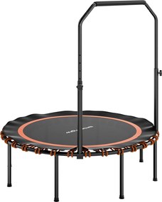 SPORTNOW Trampolim fitness com corrimão ajustável, trampolim desportivo para interior e exterior, Aço, Plástico, Laranja | Aosom Portugal