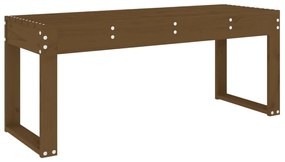 Banco de jardim 110x38x45 cm pinho maciço castanho-mel