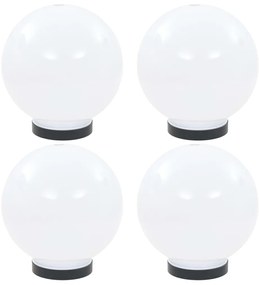 Candeeiros esféricos LED 4 pcs 20 cm PMMA