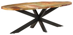 vidaXL Mesa de jantar 240x100x75 cm madeira recuperada maciça