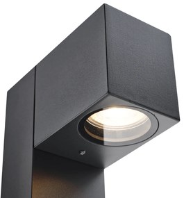 Moderne staande buitenlamp zwart 65cm met stopcontact IP44 - Baleno