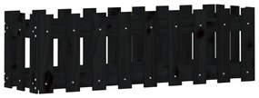 Canteiro elevado c/ design cerca 100x30x30cm pinho maciço preto