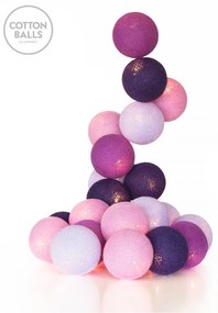 Grinalda Violets - 10 bolas (fio em linha)