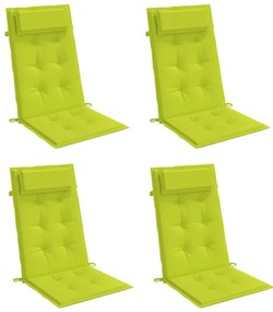 Almofadões p/ cadeira encosto alto 4 pcs oxford verde brilhante