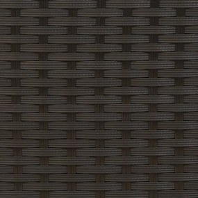 Espreguiçadeiras com mesa 2 pcs vime PE preto