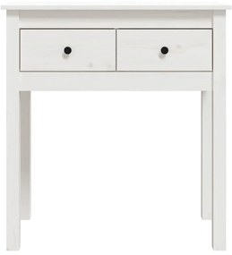 Mesa consola 70x35x75 cm pinho maciço branco