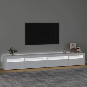Móvel de TV com luzes LED 270x35x40 cm branco