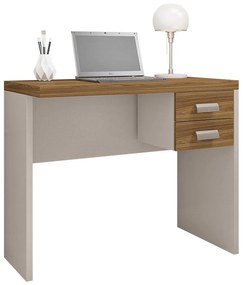 Secretária STUDIO 90 com 2 Gavetas – 90x45x75 cm | Compacta em Bilamin