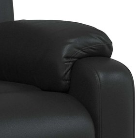 Poltrona de massagens reclinável couro artificial preto