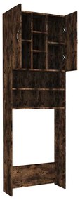Armário máquina lavar roupa 64x25,5x190 cm carvalho fumado