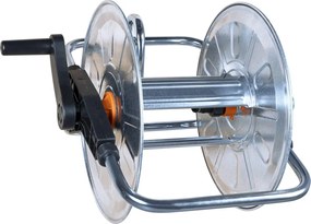 vidaXL Enrolador de parede p/ mangueira de 50 m 1/2" ou 35 m 3/4" aço