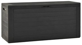 vidaXL Caixa de arrumação para jardim 116x44x55 cm antracite