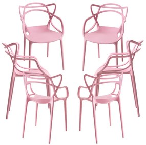 Pack 6 Cadeiras Korme Kid (Infantil) - Rosa
