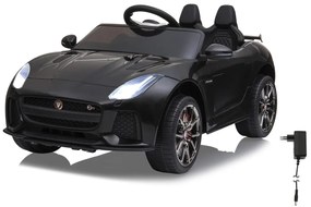 Carro elétrico infantil Bateria 12V Jaguar F-Type SVR Controlo remoto 2,4GHz Preto