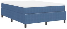 Cama Box com Colchão Azul 140x200 cm Tecido de Veludo