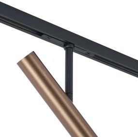 Foco moderno em bronze escuro para sistema de calha monofásico - Slimline Avery Moderno