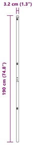 Postes de Cerca 26 pcs Cinza Ø32 mm 190 cm Aço Galvanizado