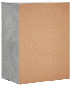 Aparadores 2 pcs 60x39x80 cm derivados madeira cinzento cimento