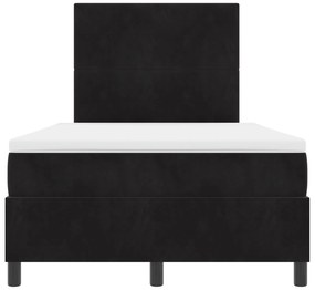Camas Box Spring com Colchão vidaXL Preto 120x200 cm Veludo
