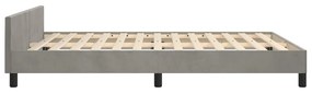 Estrutura de cama sem colchão 140x200 cm veludo cinzento-claro