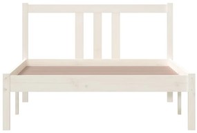 Estrutura de cama 100x200 cm madeira maciça branco