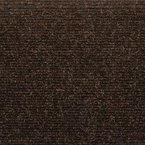 Tapetes escada autoadesivos 5 pcs 65x21x4 cm agulhado castanho