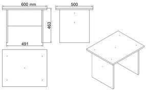 Conjunto de Mobiliário de Escritório VO9 – Branco – Secretária 140x73,