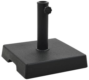Base de guarda-sol quadrada poliresina 8 kg preto