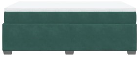 Cama boxspring com colchão 120x190 cm veludo verde-escuro