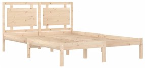 Estrutura de cama pequena casal 120x190 cm pinho maciço