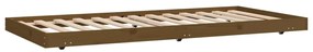 Estrutura de cama 75x190cm madeira de pinho maciça castanho mel