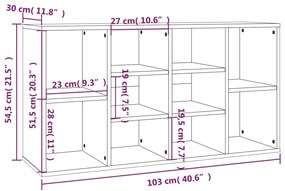 Banco sapateira 103x30x54,5cm derivados madeira cinzento sonoma