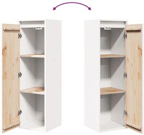 Armários de parede 2 pcs 30x30x100 cm pinho maciço branco