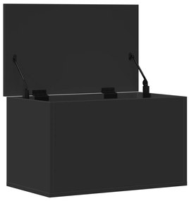 Caixa de arrumação 60x35x35 cm derivados de madeira preto