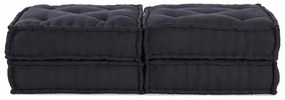 Puff Modular 2 Peças em Tecido Antracite