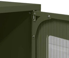 Aparador alto 68x39x107 cm aço verde azeitona