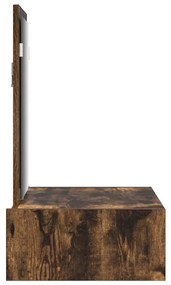 Mesa de Maquiagem Suspensa Carvalho Fumado 60x40x70 cm