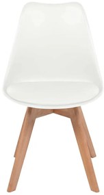 Cadeiras de jantar 4 pcs plástico branco
