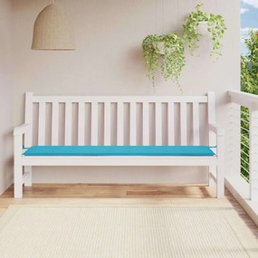 Almofadão p/ banco de jardim 200x50x4 cm tecido turquesa