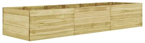 vidaXL Canteiro elevado para jardim 450x150x54 cm pinho impregnado