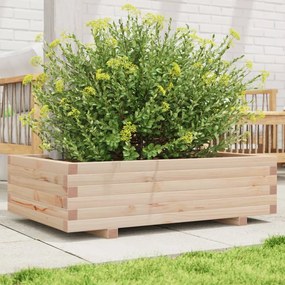 vidaXL Vaso/floreira de jardim 90x60x26,5 cm madeira de pinho maciça