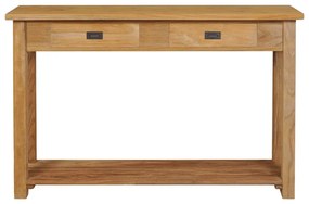 Mesa consola de teca maciça 120x30x80 cm