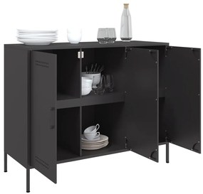 Aparador 100,5x39x79 cm aço preto