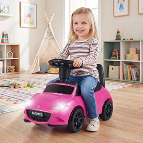 Carro de empurrar para crianças – Brinquedo deslizante com design de apoio no chão e espaço de arrumação – Carro para sentar e deslizar para trás – Ro