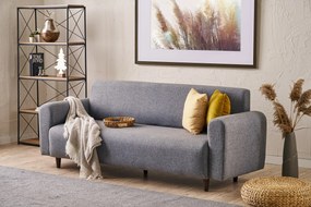 Conjunto de Sofás Noya – Cinzento – 3 Lugares: 220x87x70 cm, 1 Lugar: