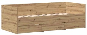 Daybed Carvalho Artesanal Madeira de Engenharia 90 x 190 cm
