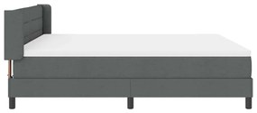 Cama Box com Colchão , Cinza Escuro, 180 x 200 cm, Tecido.