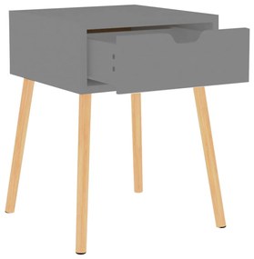 Mesas de cabeceira 2 pcs 40x40x56cm derivados de madeira cinza